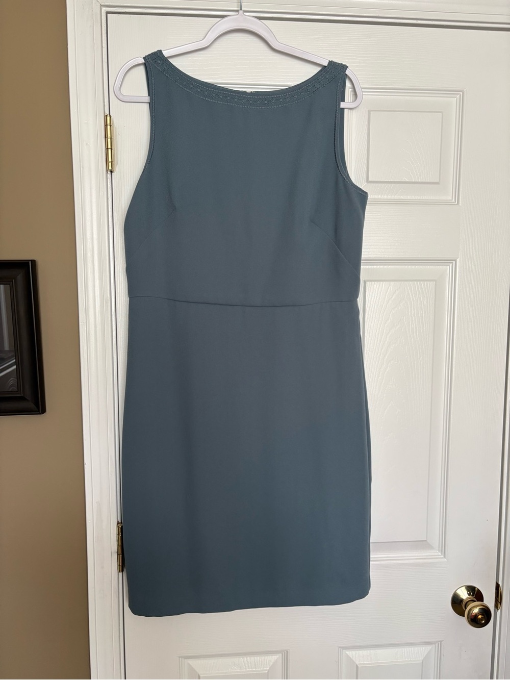 Ann Taylor Classic Sleeveless Dress in Slate Blue